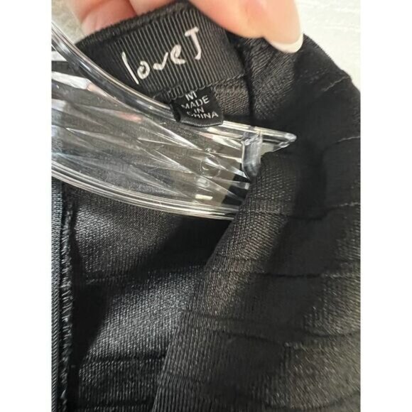 LOVE J Women Pleated V-Neck Black Casual Dress‎ Medium - Picture 8 of 8